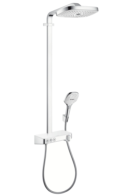 Sprchový set Showerpipe 300 s termostatom ShowerTablet Select, 3 prúdy, biela/chróm