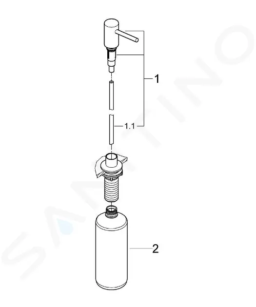 Dávkovač saponátu, 500 ml, Hard Graphite