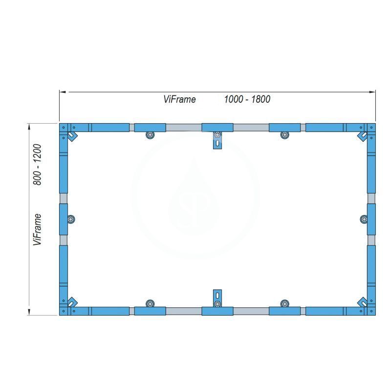 Inštalačný rám ViFrame na vaničky z materiálu Quaryl od 1000x1000 mm