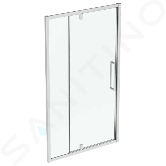 Pivotové sprchové dvere 120 cm, silver bright/číre sklo