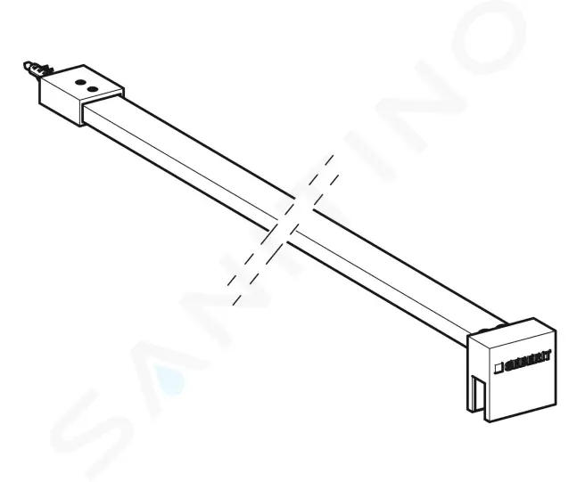 Vzpera 120 cm, strieborná